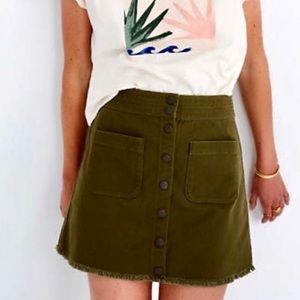 Army Green Mini Skirt MADEWELL